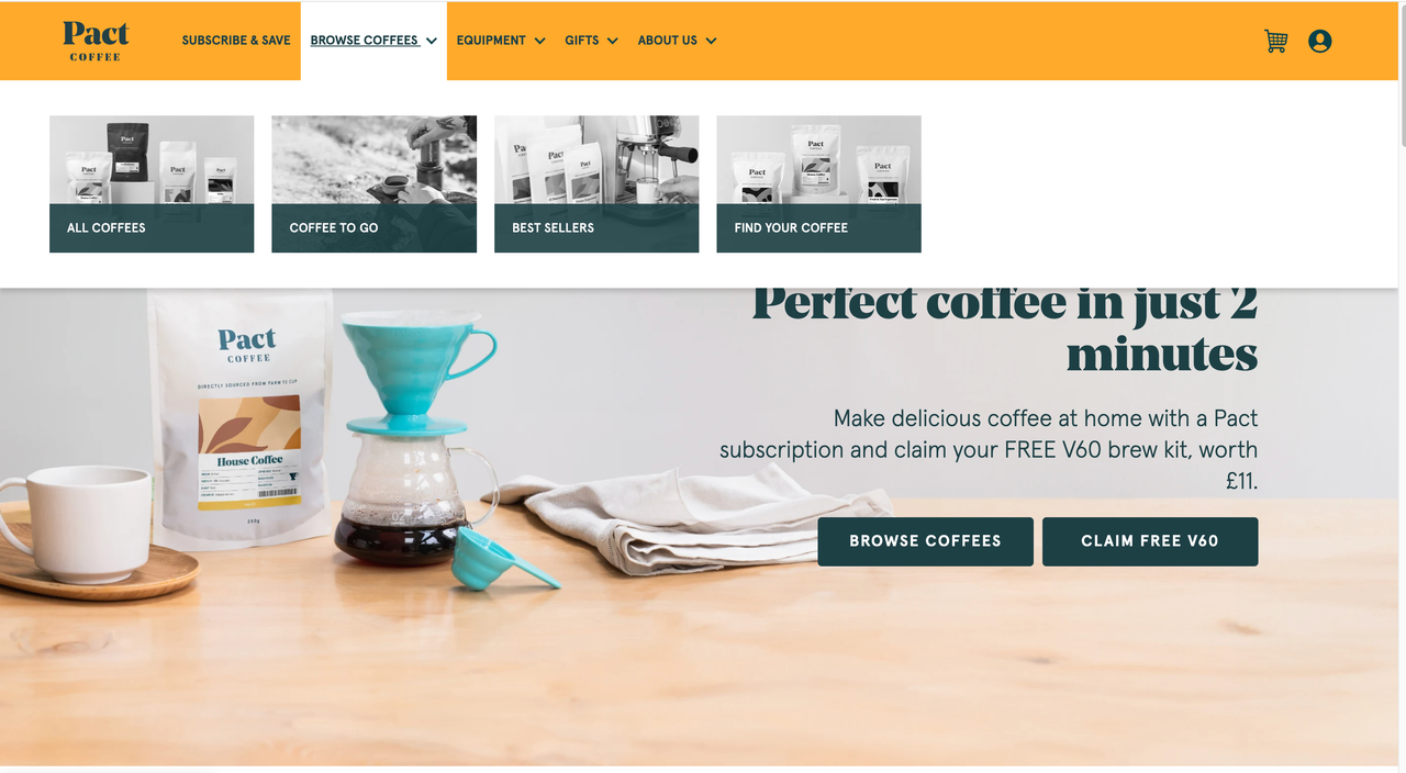 独立咖啡烘焙品牌Pact Coffee