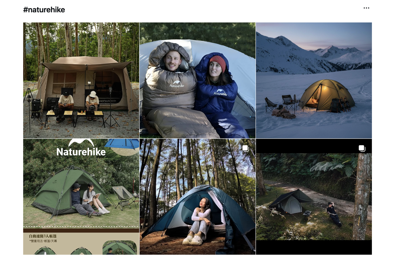 Instagram 上 #naturehike 话题内容
