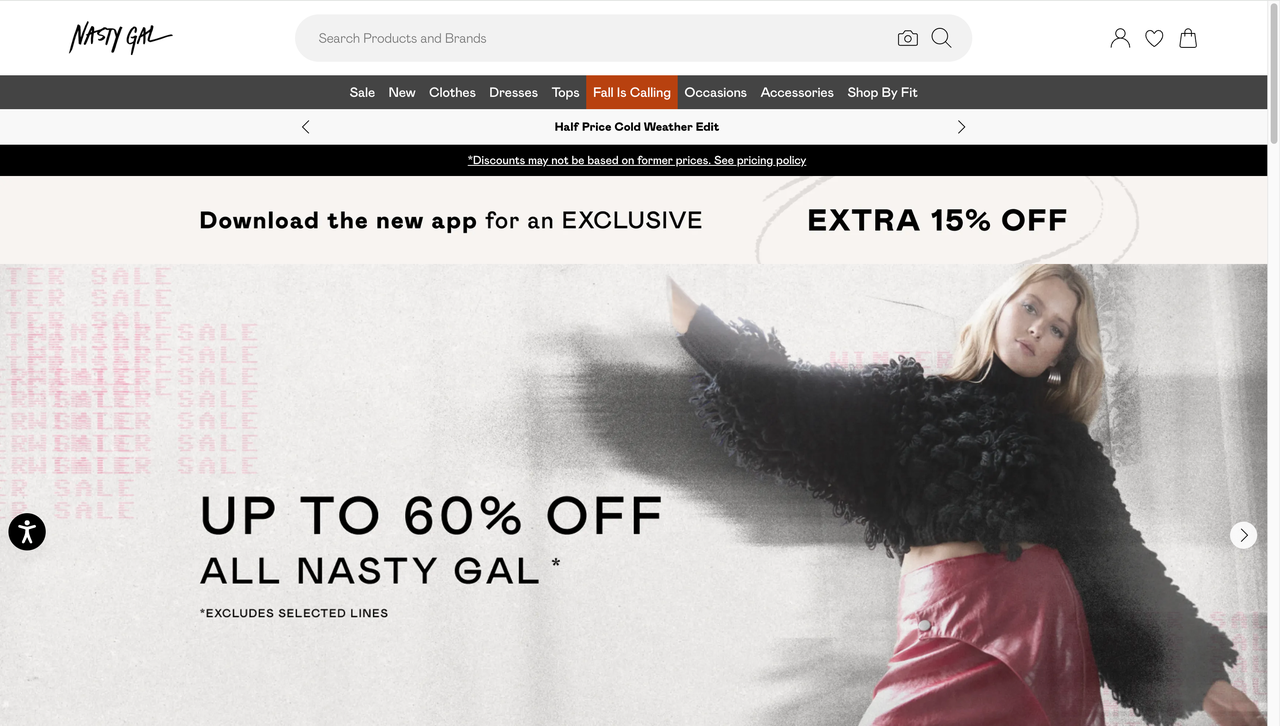 主打欧美市场 Nasty Gal