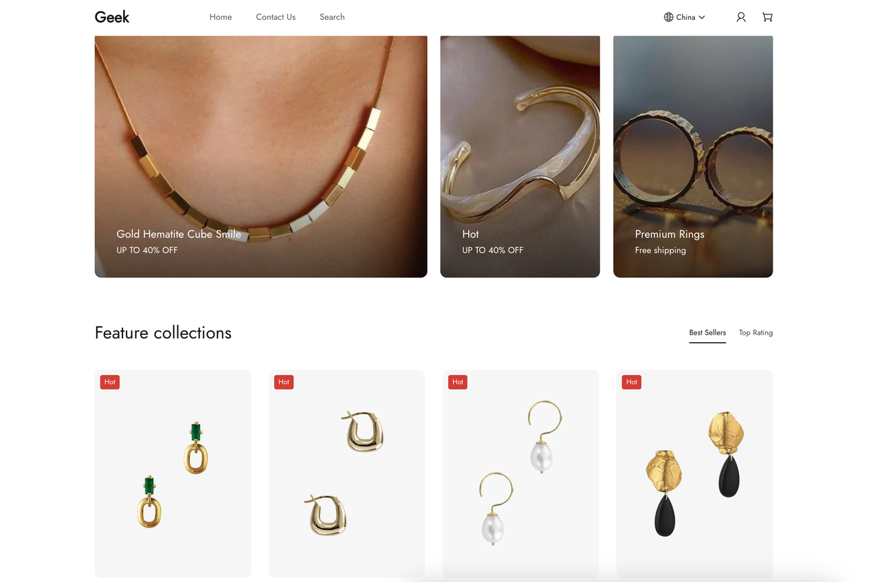 珠宝品牌网站主题模板