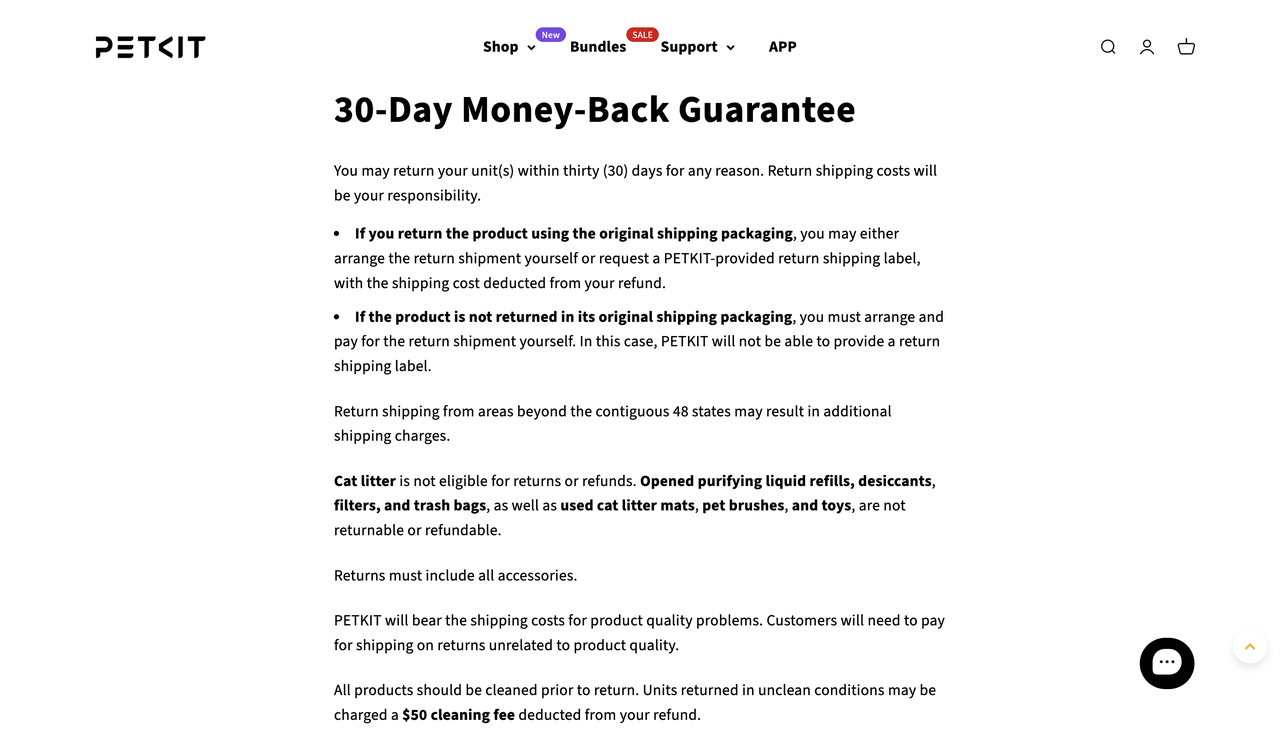 30 天无理由退换