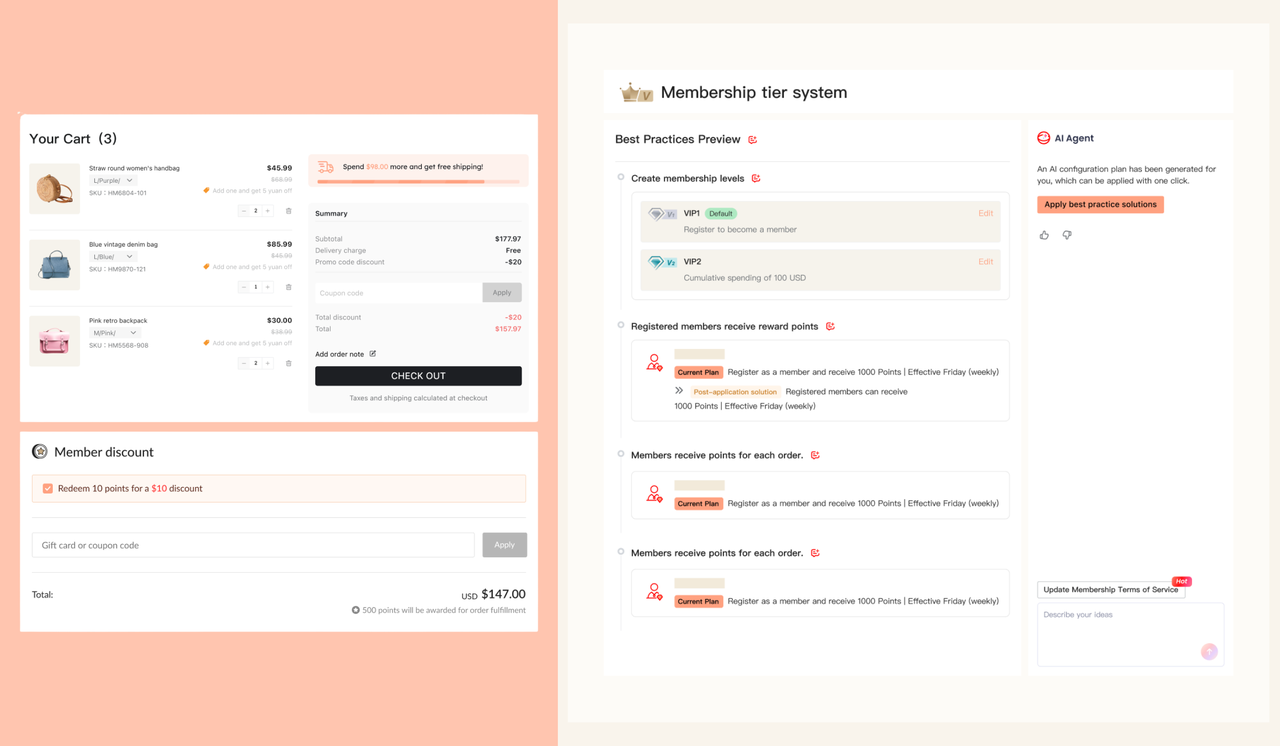 「Loyalty & Push」会员与邮件推送插件