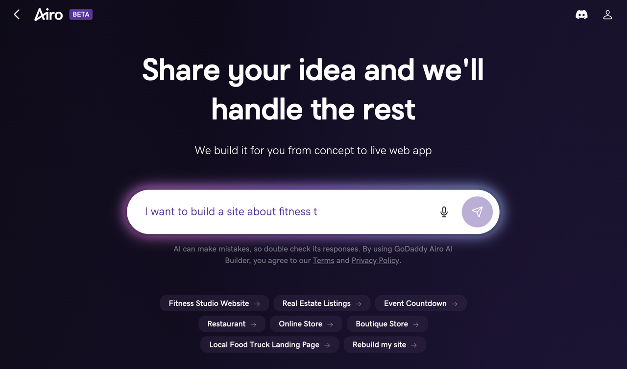 GoDaddy Airo GoDaddy Airo