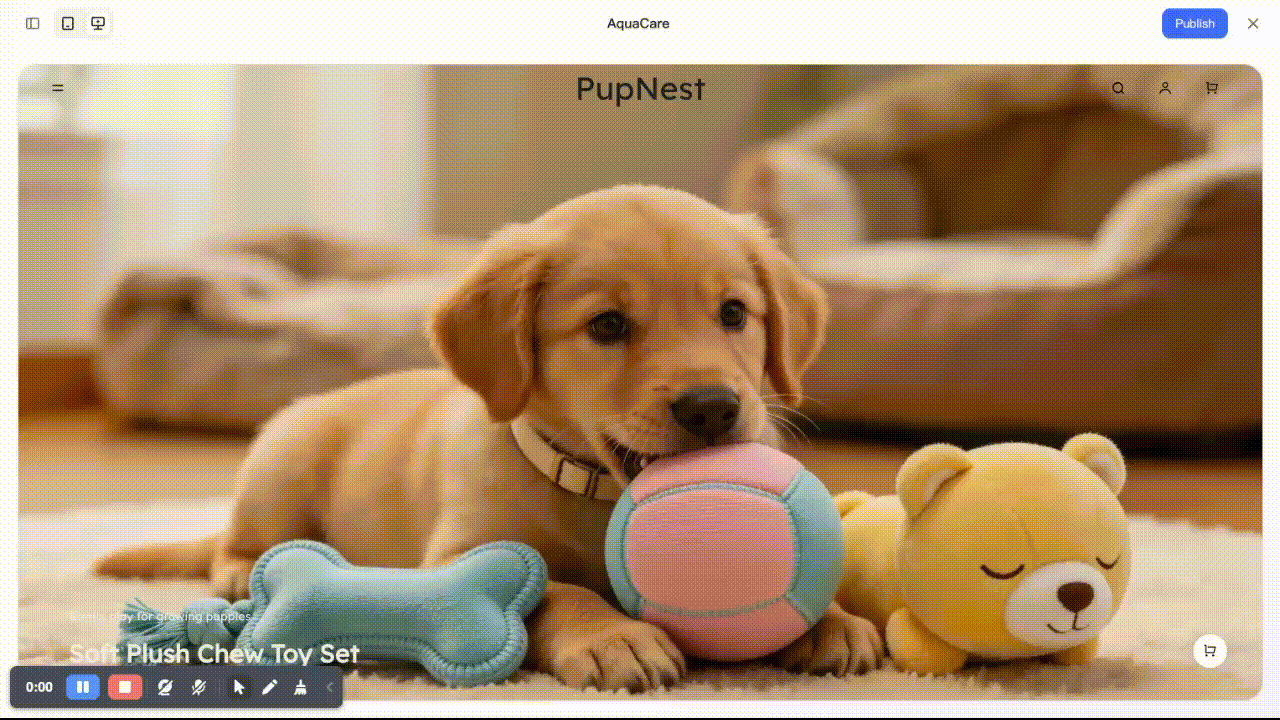 AI 建站生成电商店铺