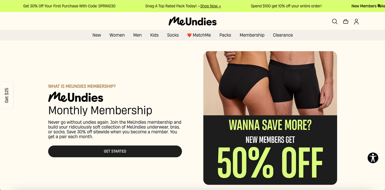 MeUndies 订阅制
