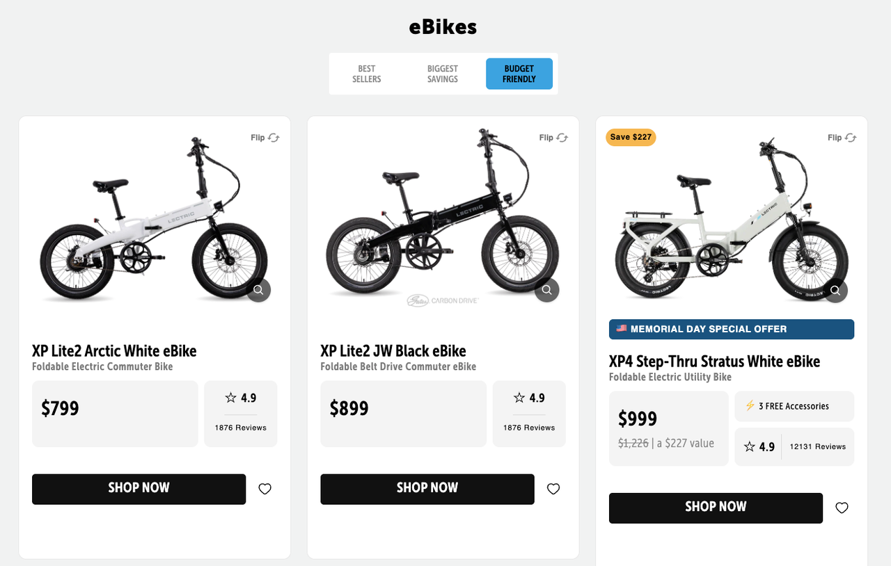 Lectric 折叠 E-bike 基础车型