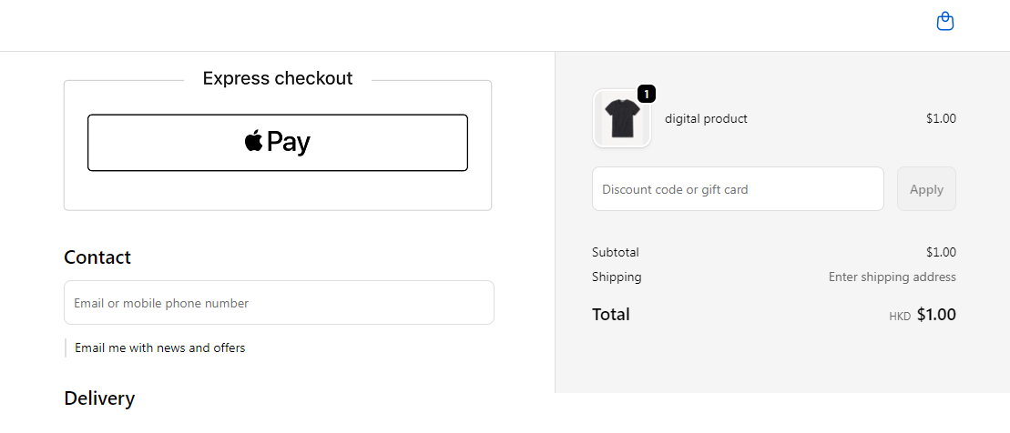 Apple Pay Express Checkout