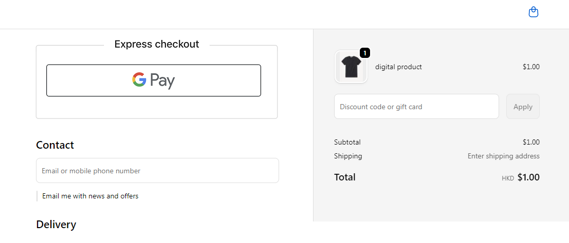 Google Pay Express Checkout