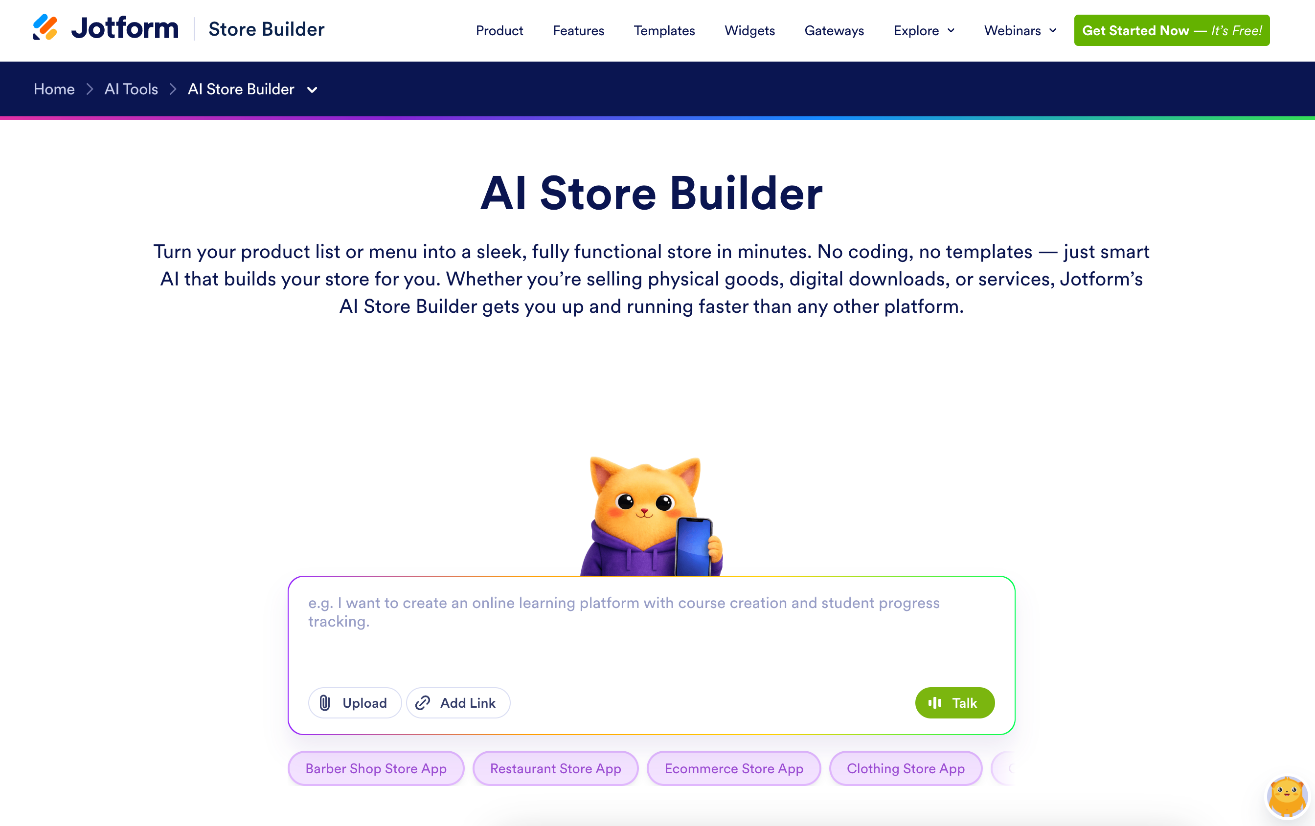 Jotform AI Store Builder Jotform AI Store Builder
