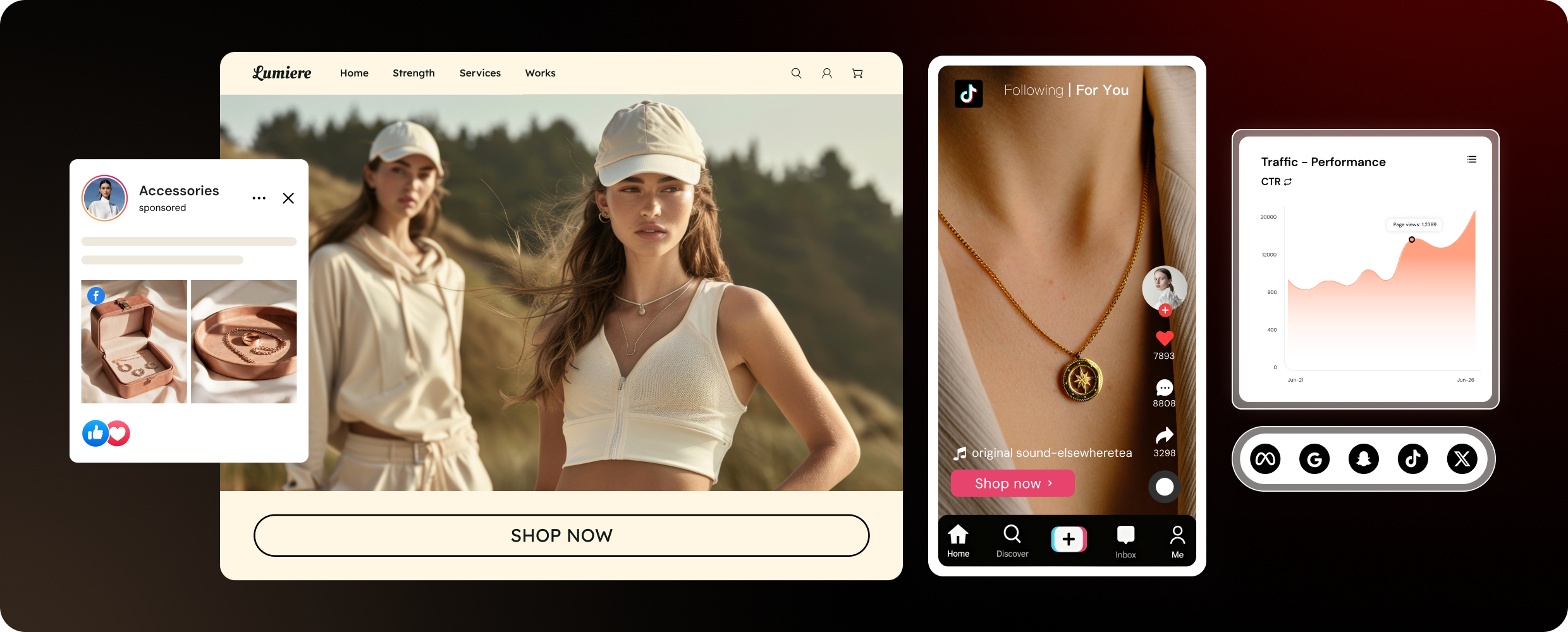 直连全球社媒流量截图