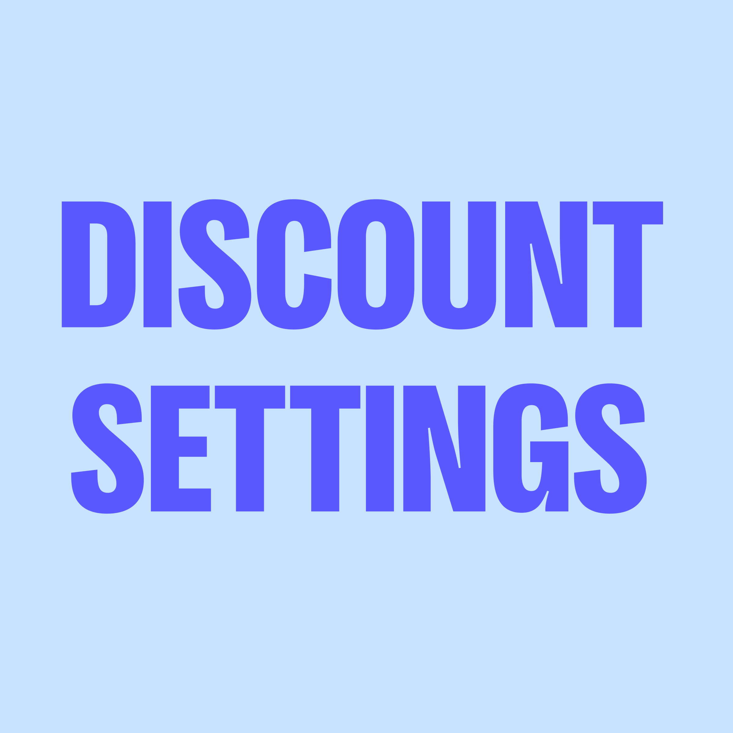 Discount Settings
